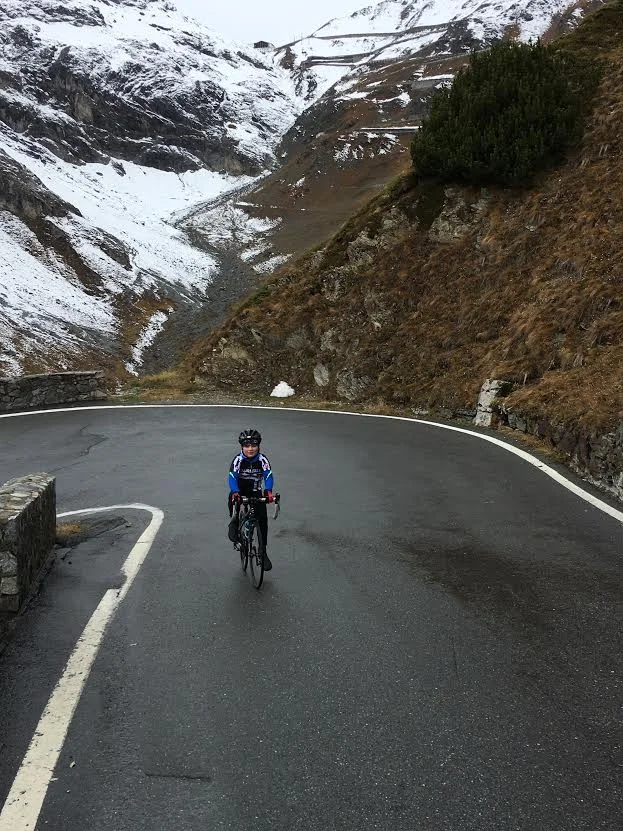 "Keeping going, always. Don't even think about going back, because then you lose."