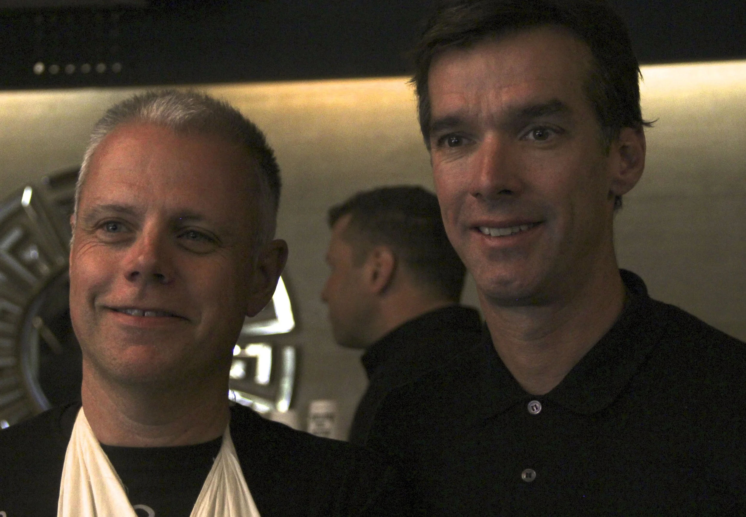 David Millar, comfortably ensconsed in the Maserati Lounge, rubs shoulders with the public