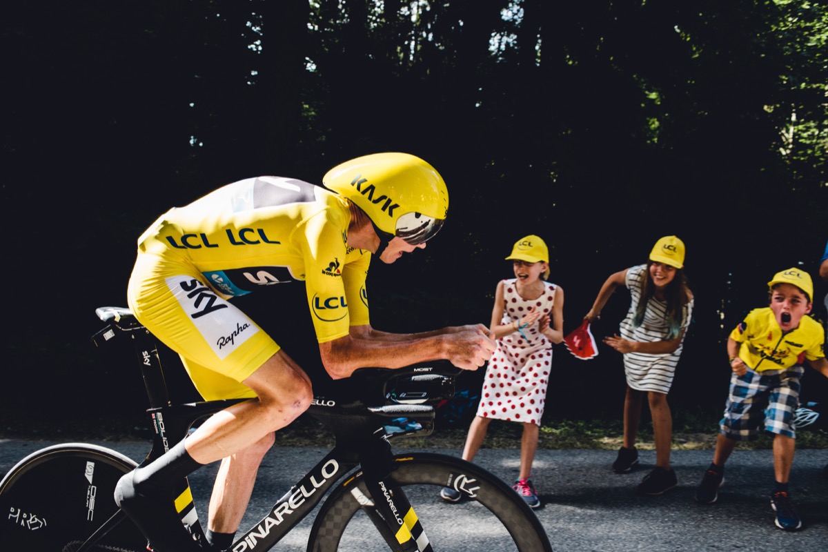 Jack Chevell captured Froome and supporters at the Tour's Time Trial