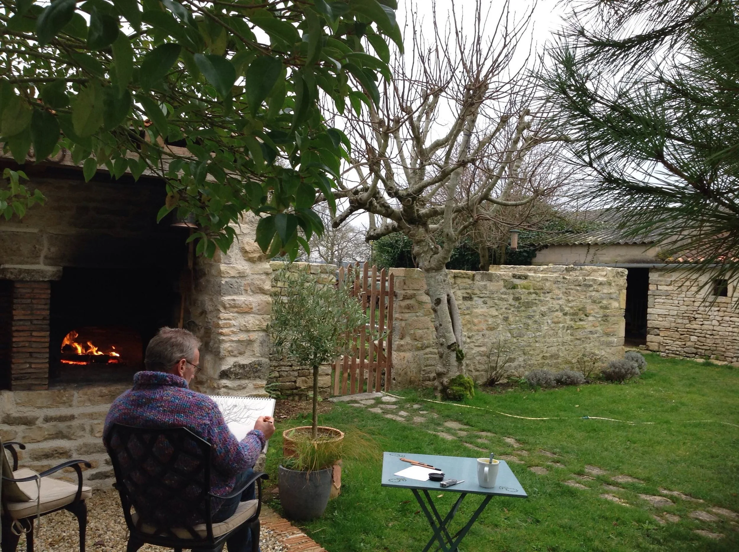 Dave at work in his garden