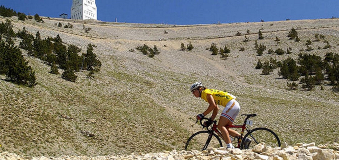 Nicole Cooke on Mont Ventoux