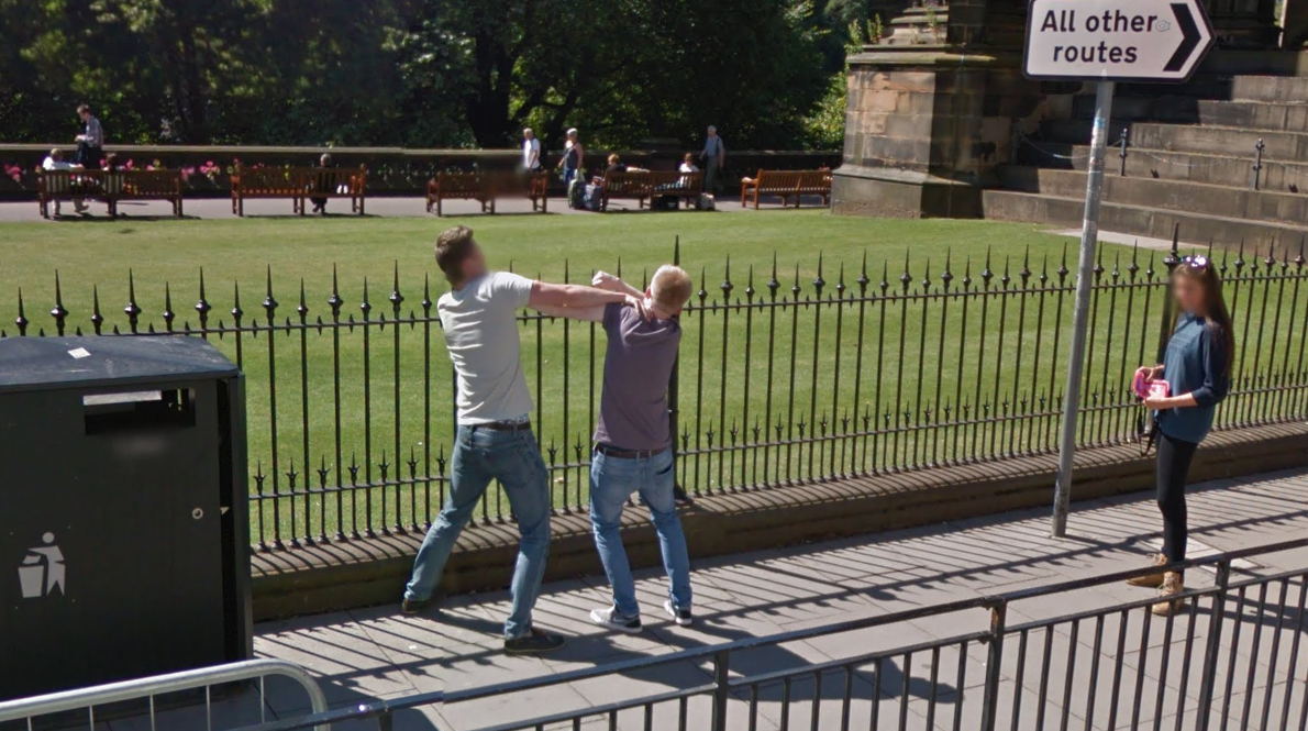 Street scuffle in Scotland