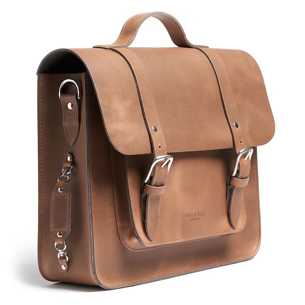 Hill & Ellis "Mac" Tan Satchel Bike Bag