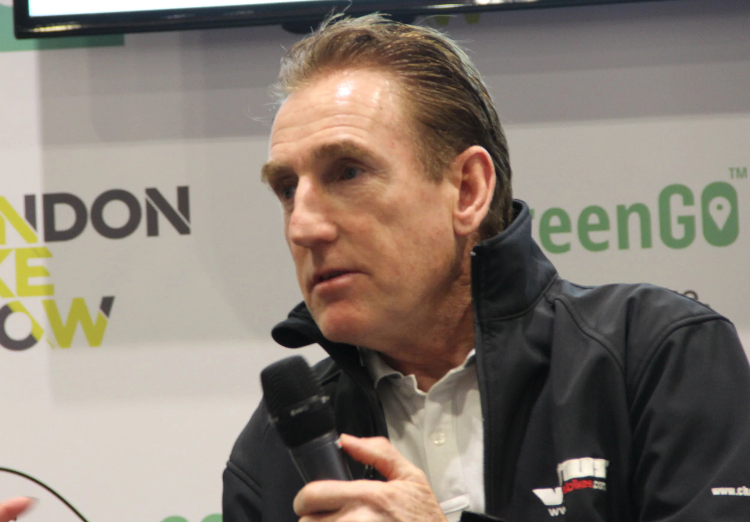 Sean Kelly at the London Bike Show