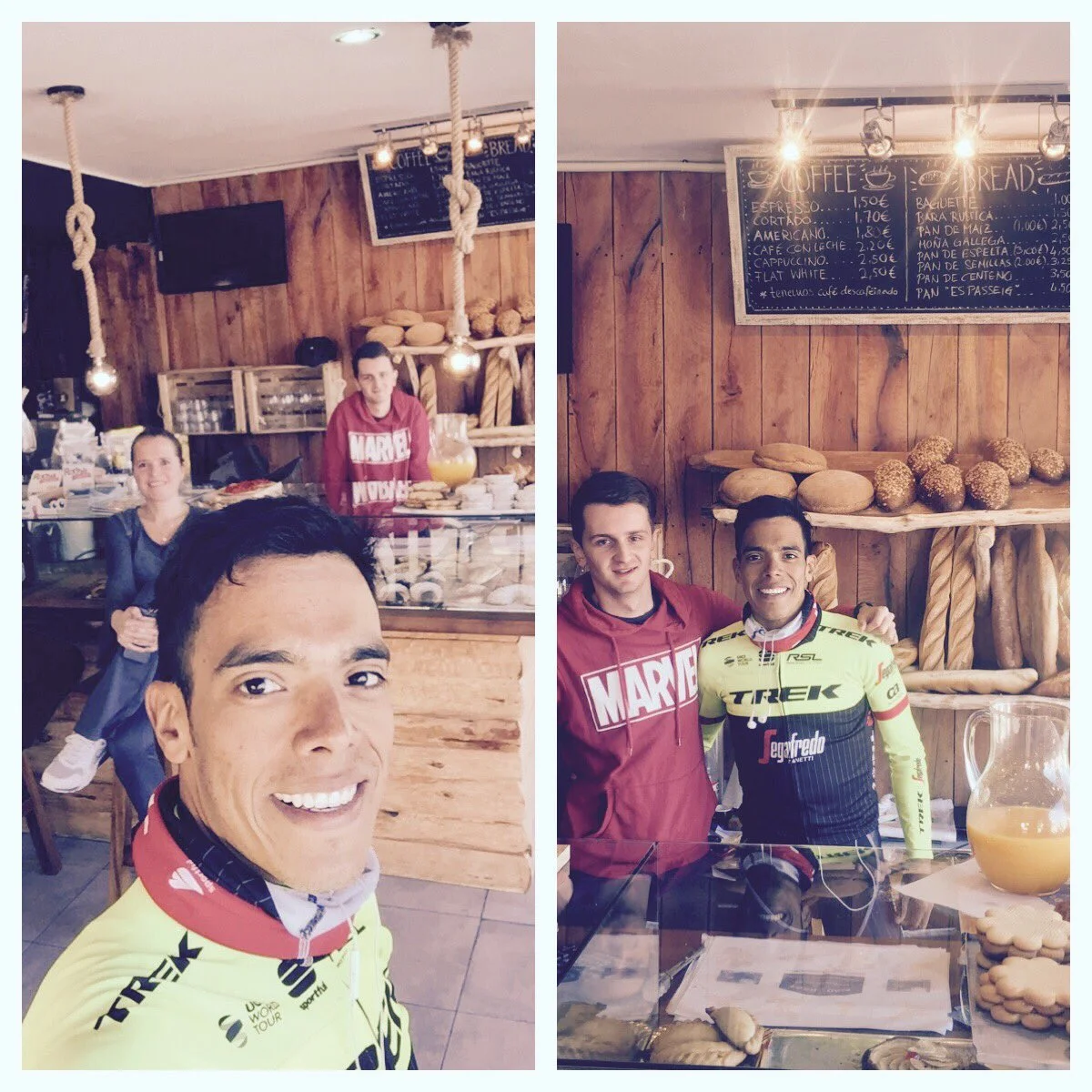 Jarlinson Pantano pops in for a coffee