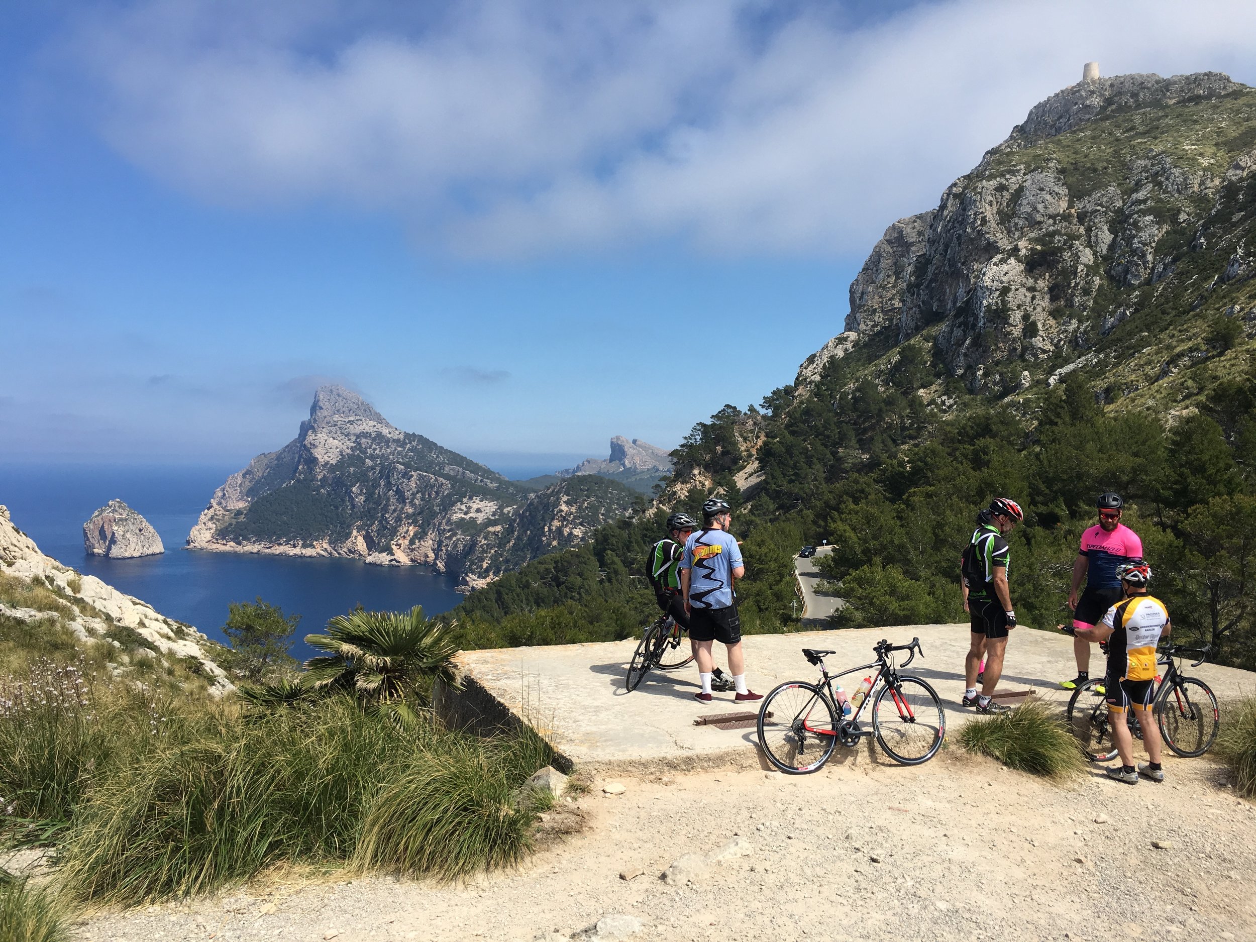Pollensa and the north coast is awash with cyclists from northern Europe