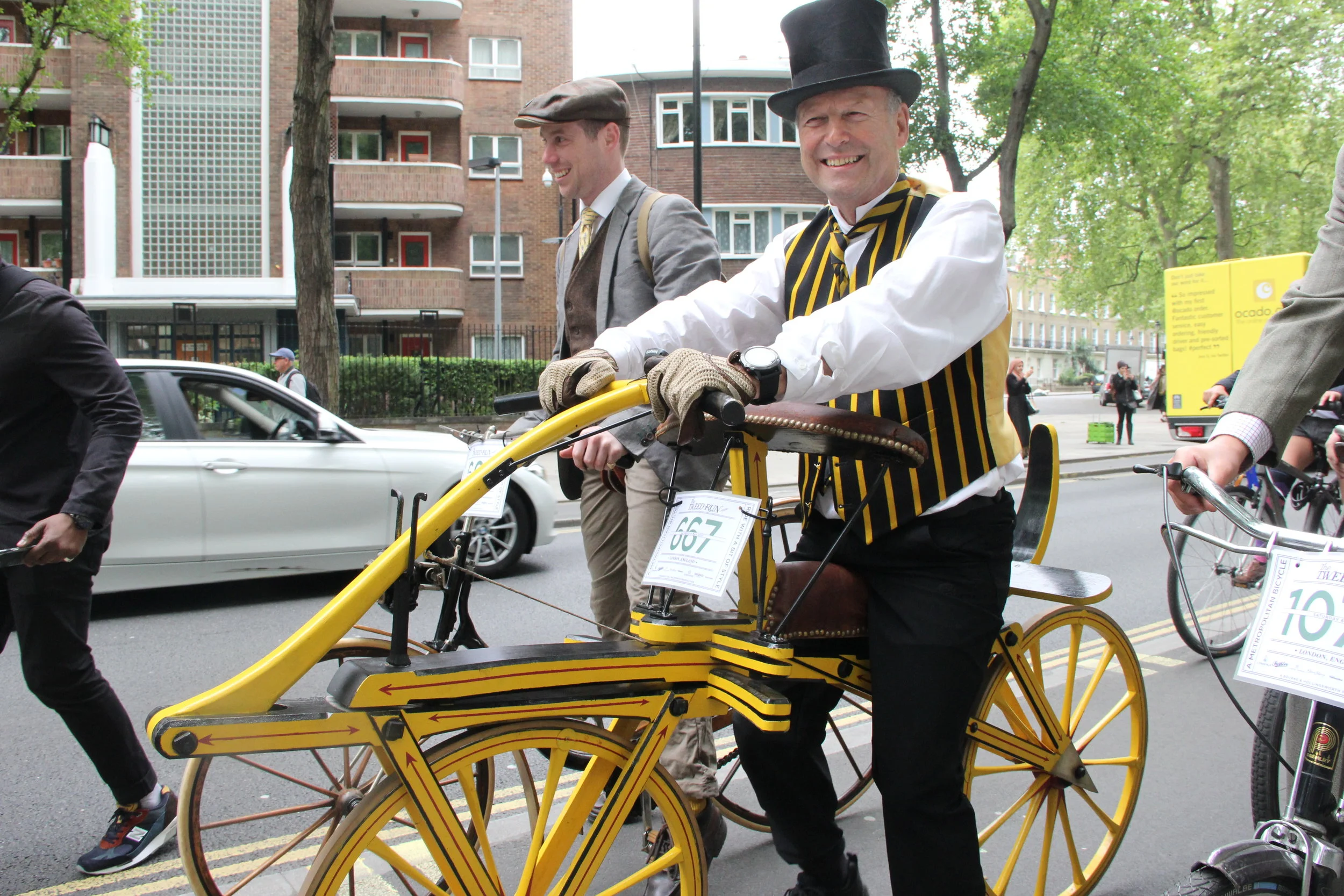 A replica of the 'dandy horse' at this year's Tweed Run