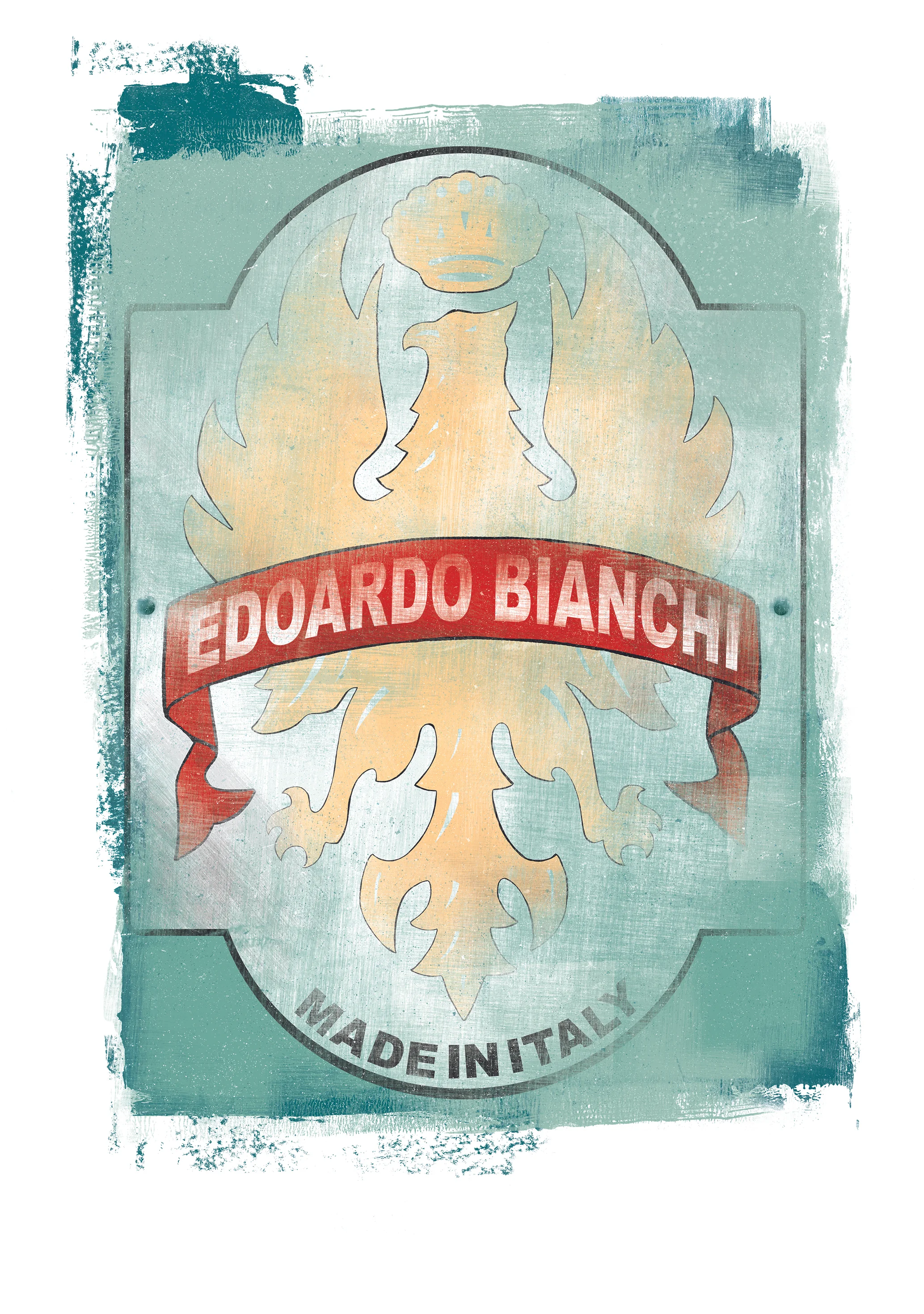 Bianchi Head Badge Print