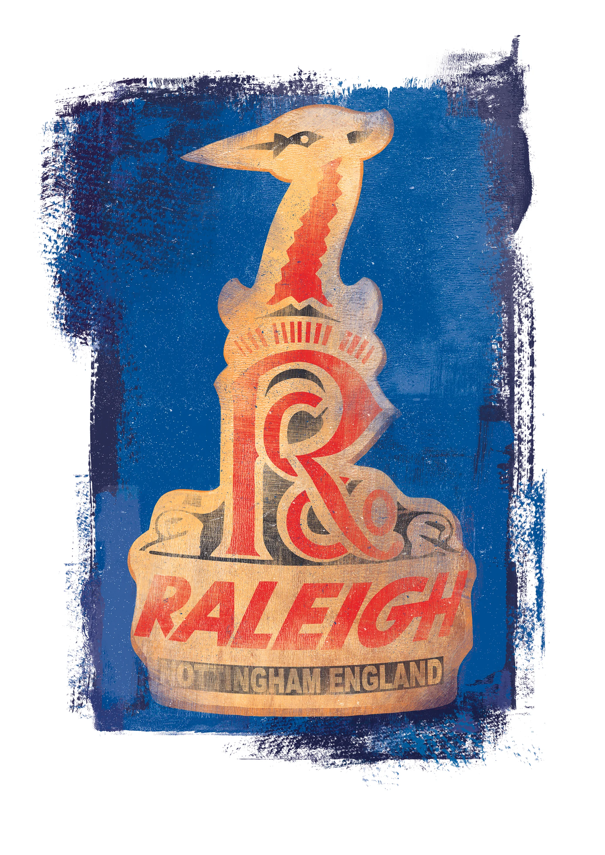 Raleigh Head Badge Print