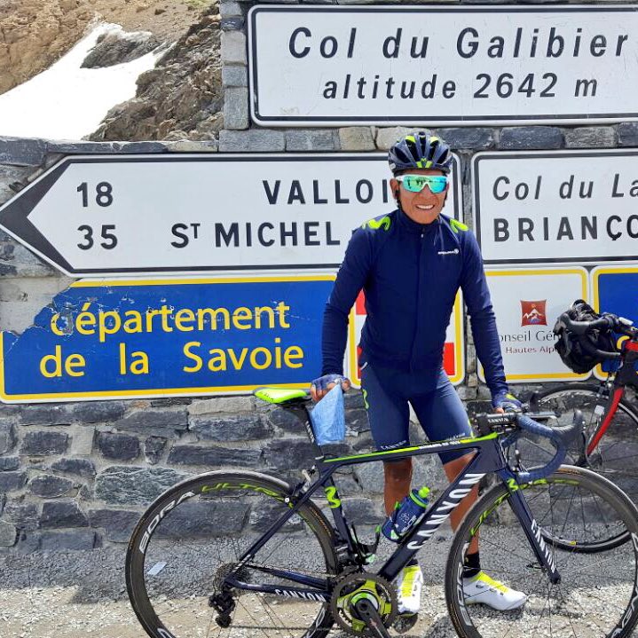 Nairo Quintana on a recce of one this year's mountain stages