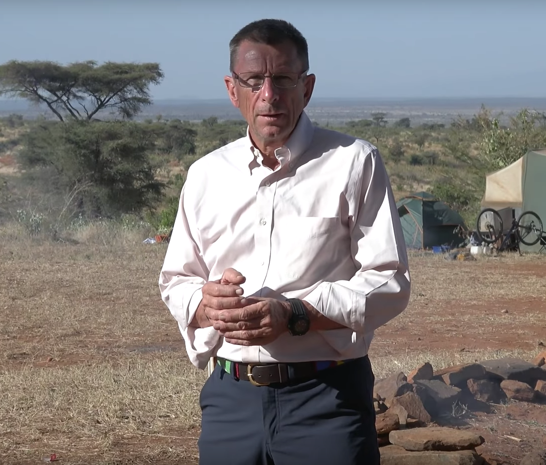 Filming in his beloved Africa