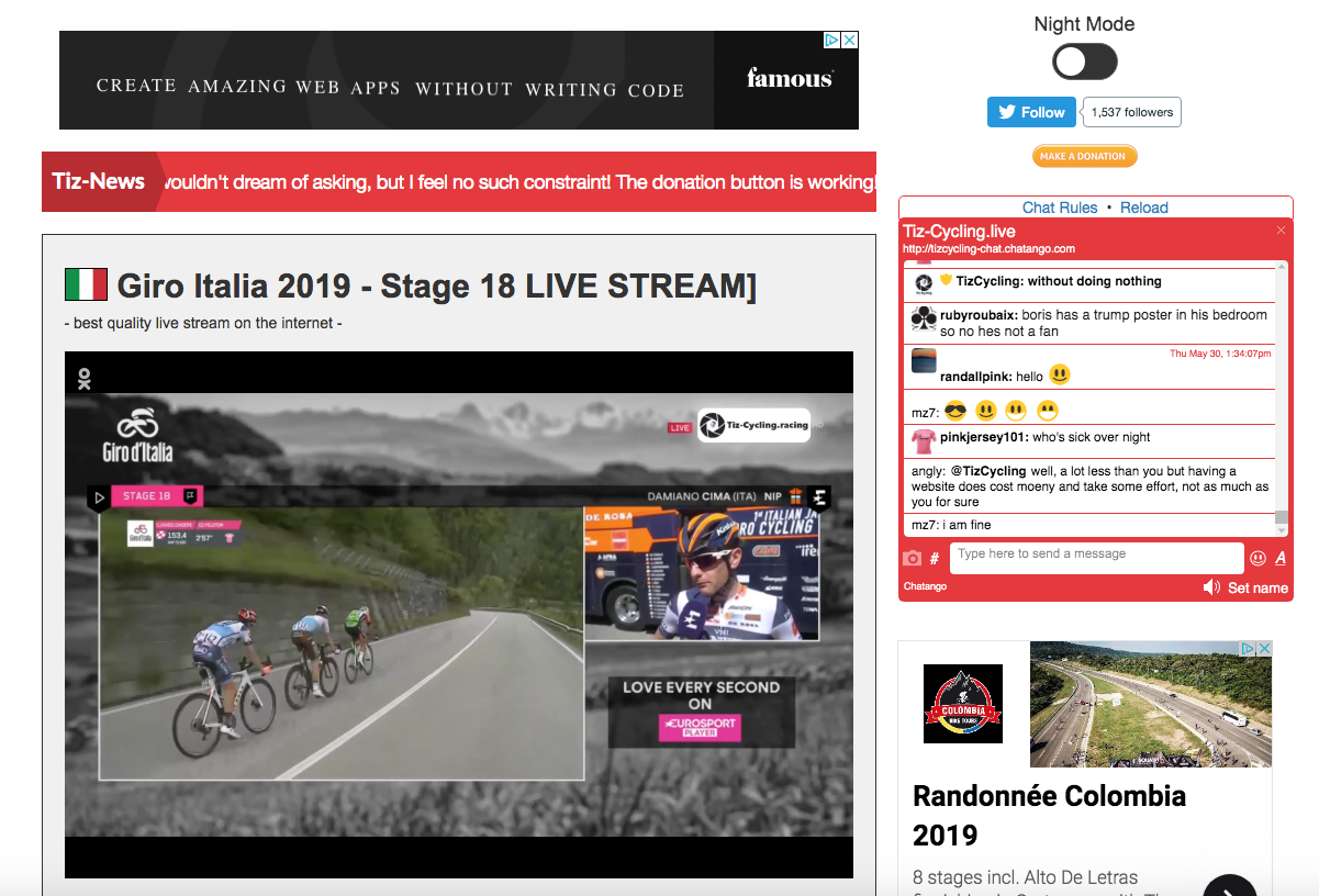 Go to Tiz-Cycling for Carlton Kirby coverage