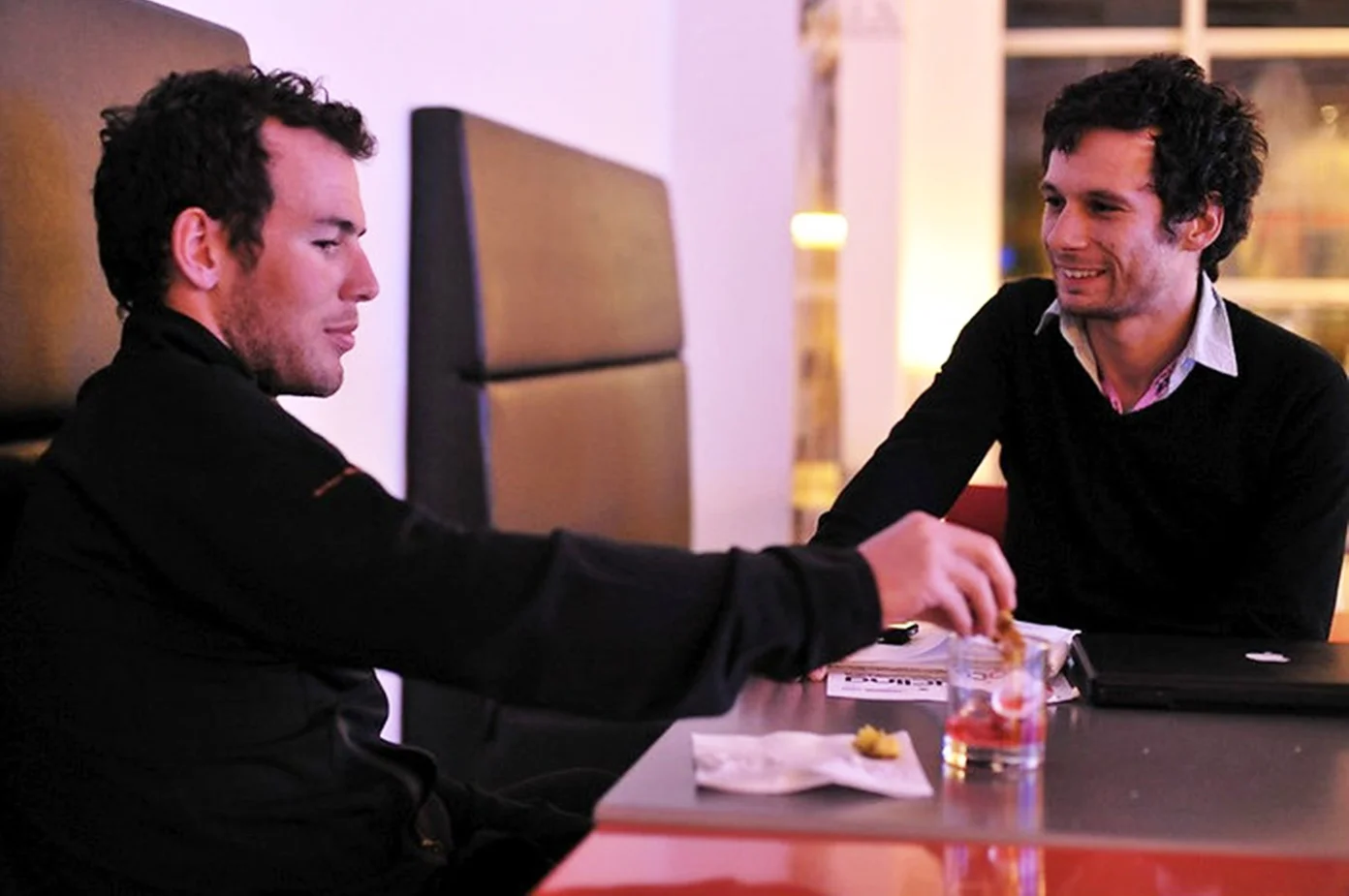 Mark Cavendish chats to Daniel Friebe in Palma, Mallorca