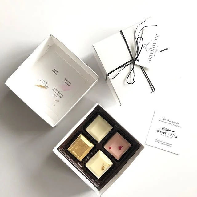 🍰 Working on something sweet with @silverwhiskbakeshop for our @mayflowervenues wedding squad. SO looking forward for to my couples receiving these beautiful baby cakes in the mail.
