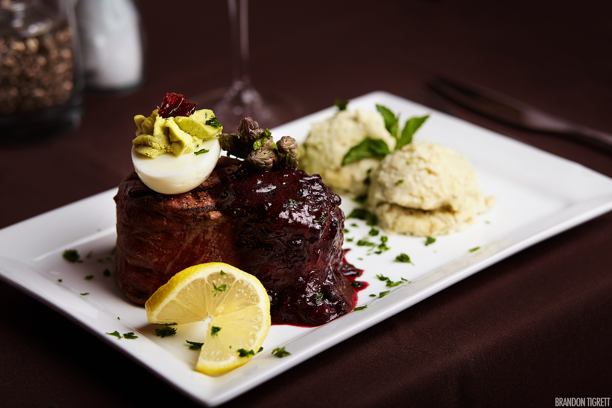 Bourbon Cellar - Editorial Food Photography - Filet Mignon