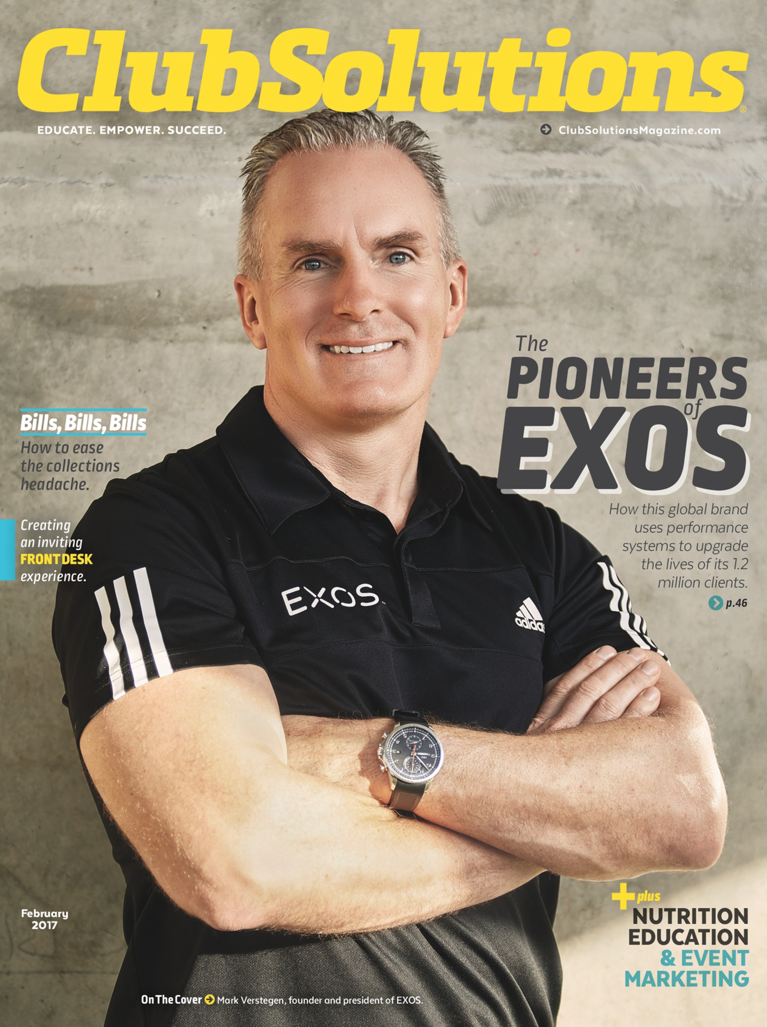 Club Solutions Magazine Cover Photo - EXOS Mark Verstegen
