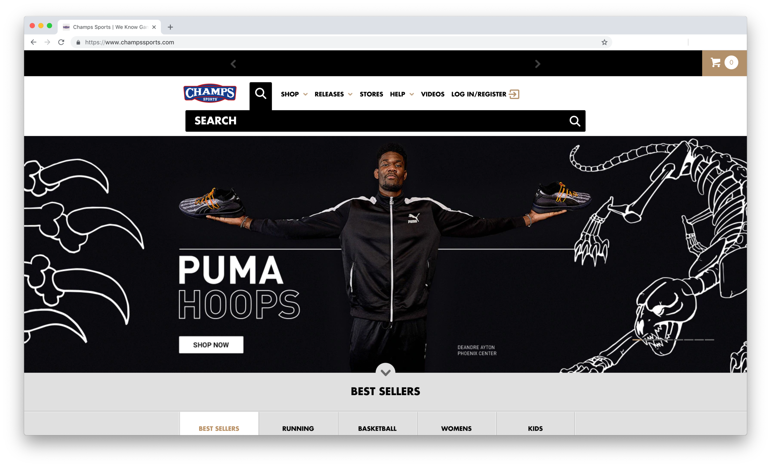 Champs Sports - Puma Hoops - DeAndre Ayton - Phoenix Commercial Photographer