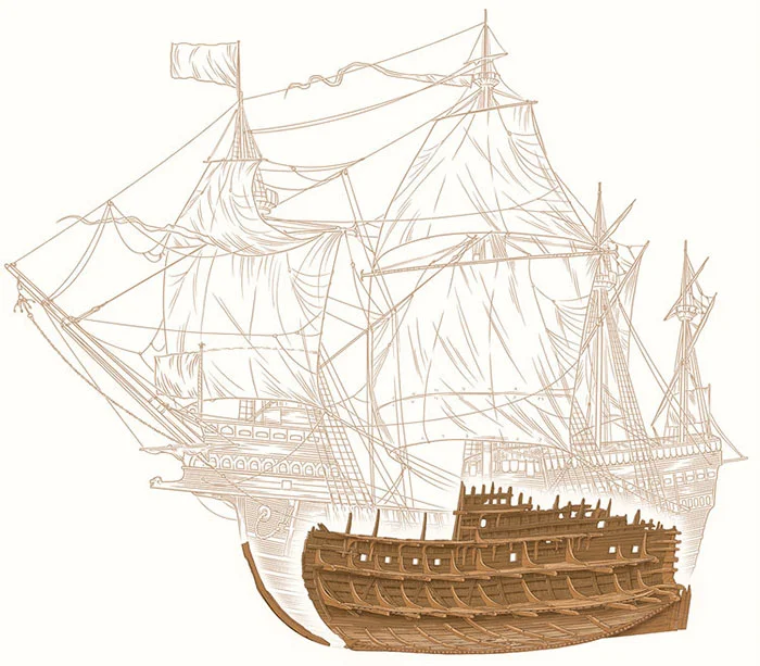 illustration of a tall-ship