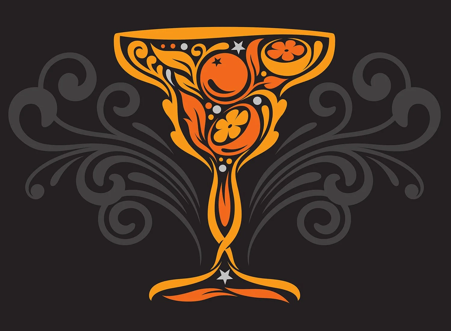 cocktail glass vector illustration