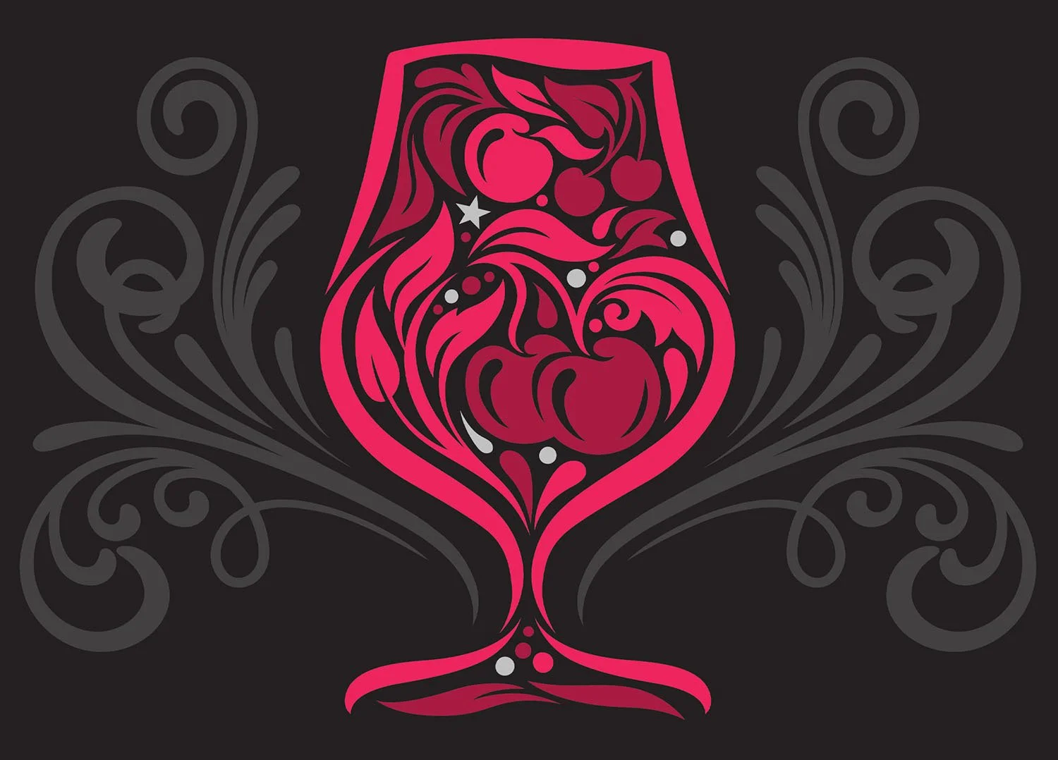 stylised graphic drinks glass made from fruit