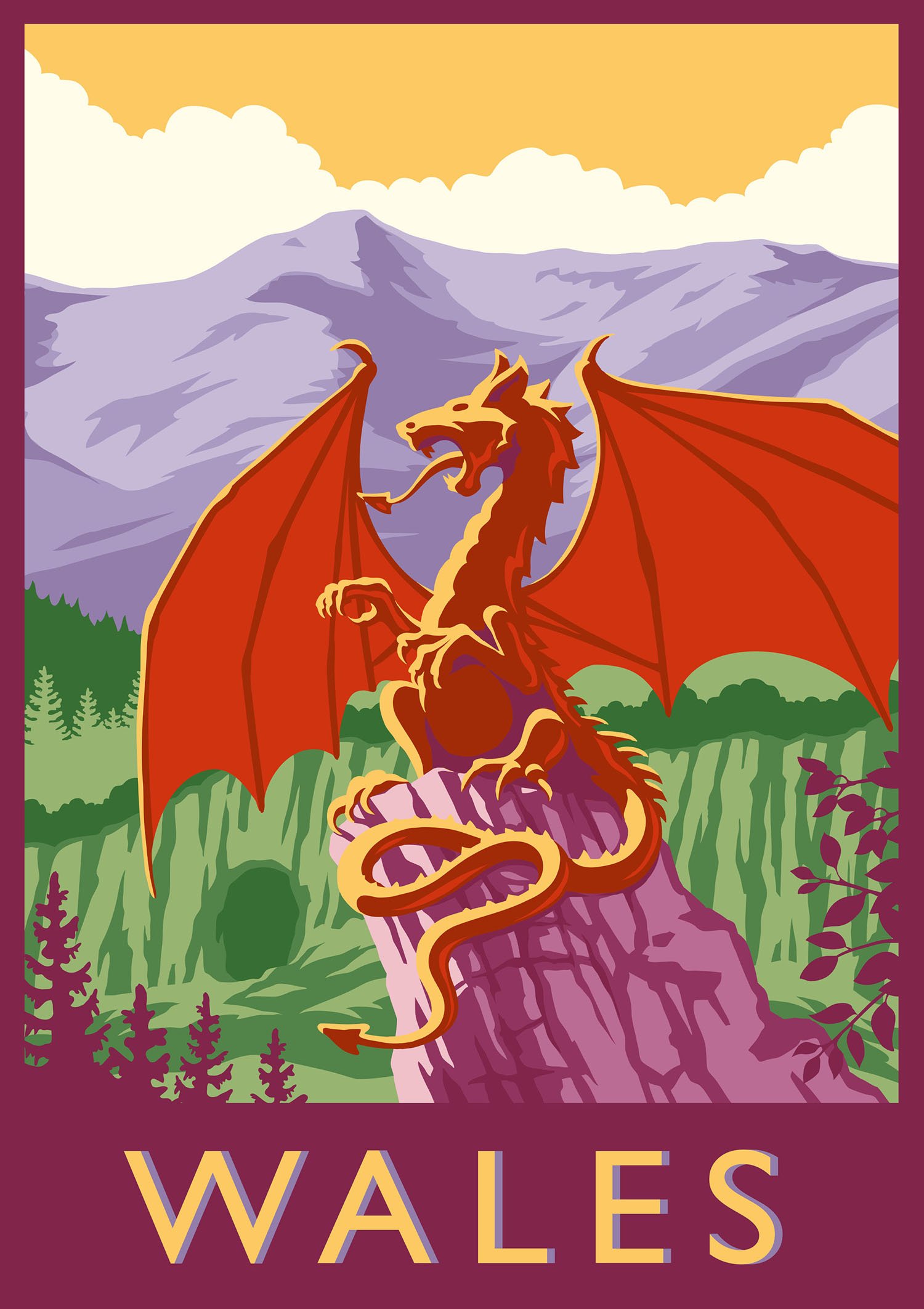travel poster dragon