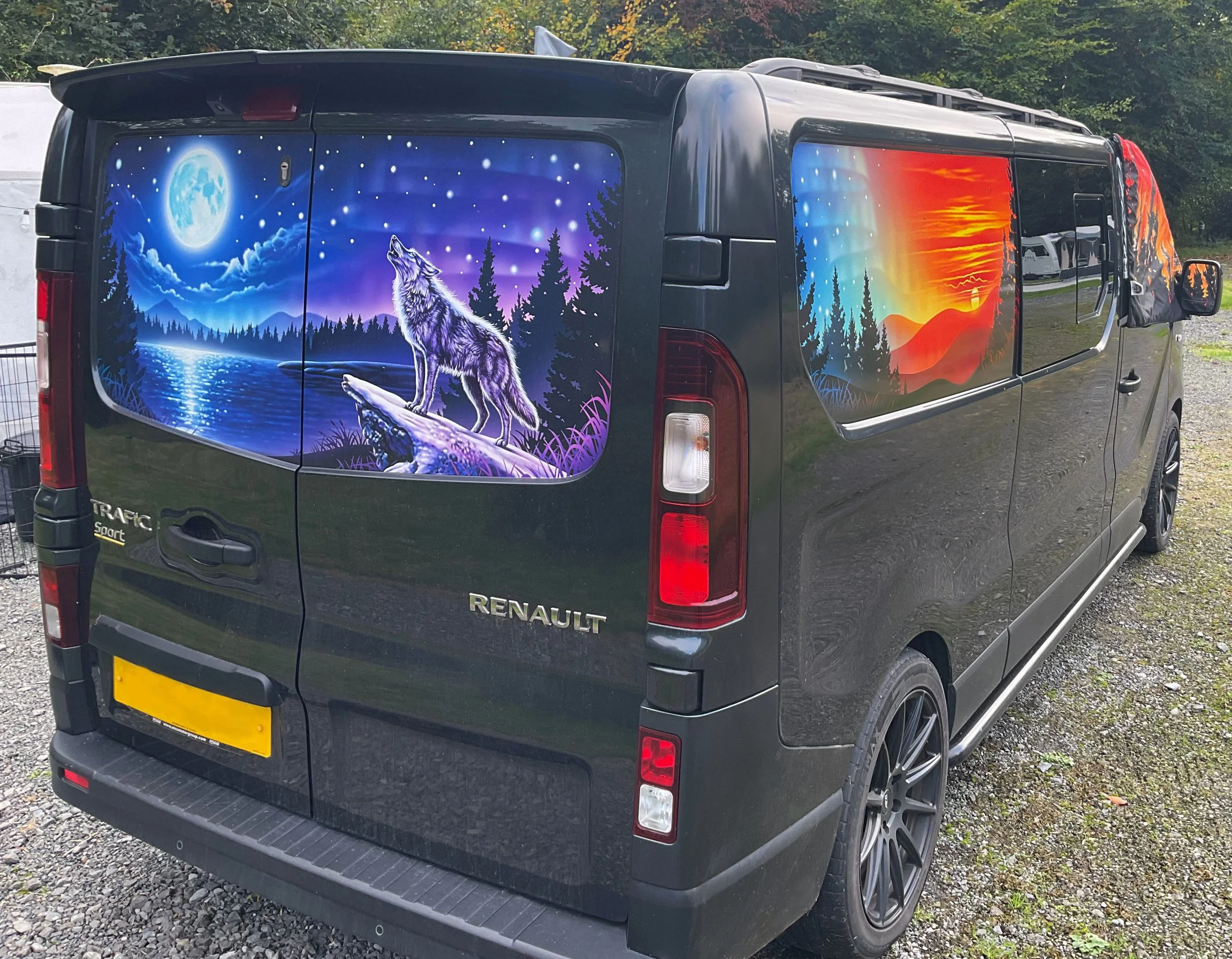 campervan decal sunset scene
