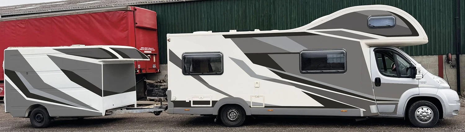 motorhome grey line graphics