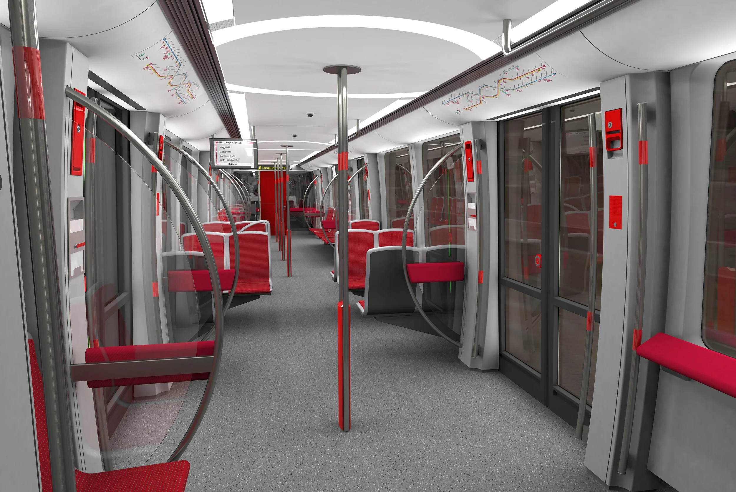 Dodávky metra G1 pro Norimberk by měly být dokončeny v polovině roku 2018. Celkem si dopravce VAG objednal 21 čtyřvozových vlaků. (zdroj: Siemens AG, ergon3design)