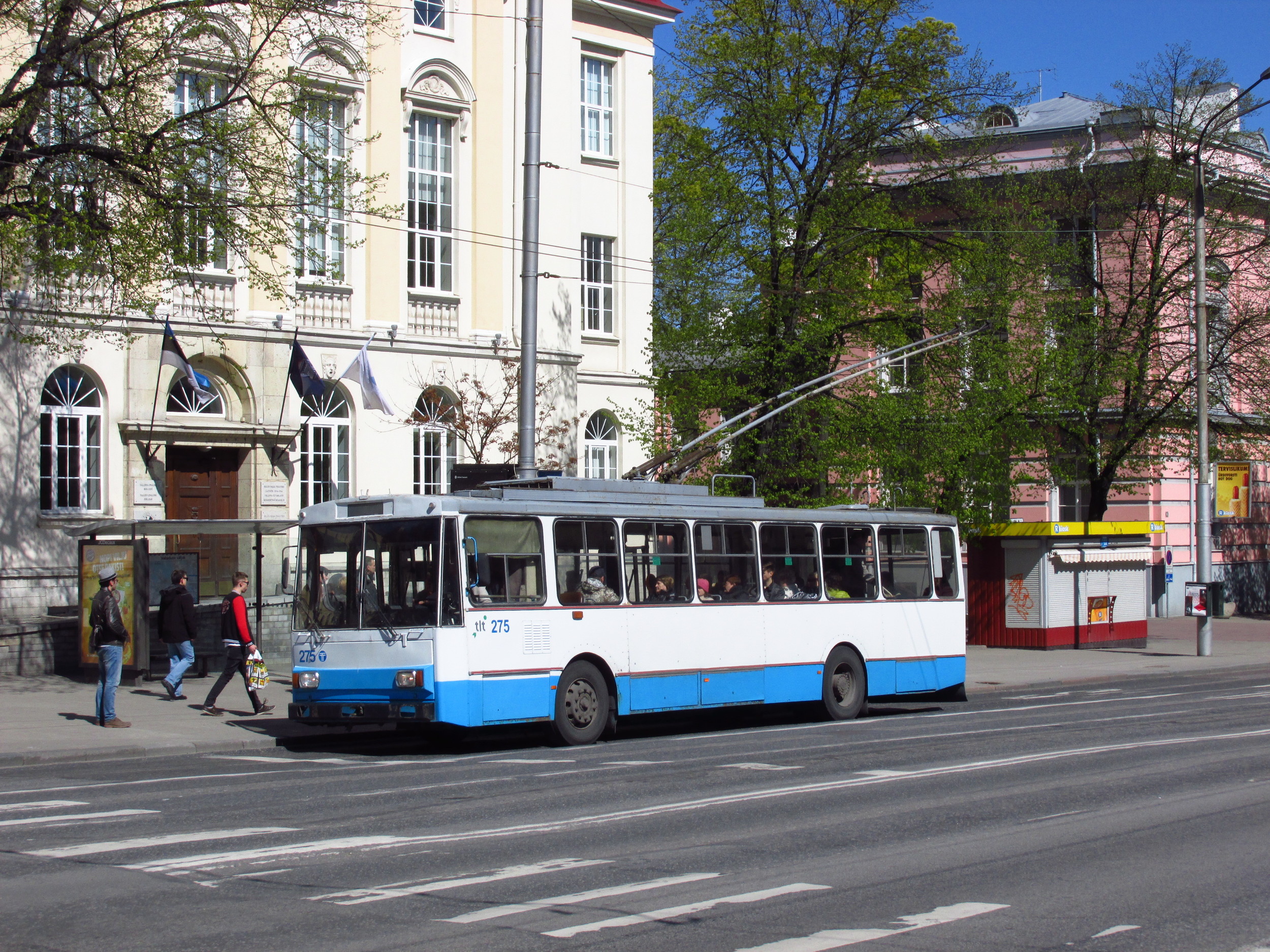 Trolejbus Škoda 14 Tr zachycený dne 16. 5. 2015 v ulicích Tallinnu. (foto: Ing. Filip Jiřík)