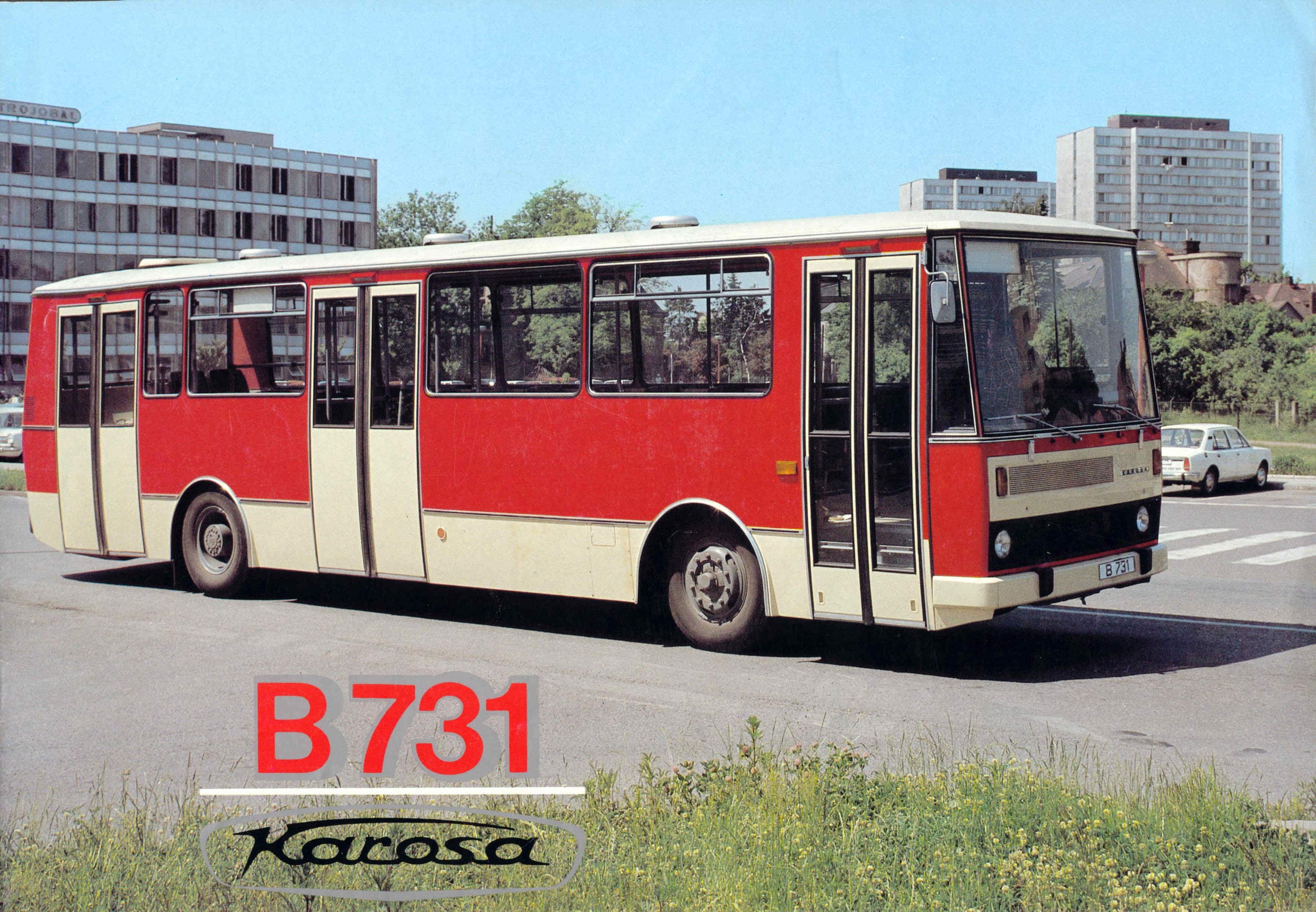 Titulní strana prospektu na autobusy Karosa B 731 z 80. let. (sbírka: Libor Hinčica)