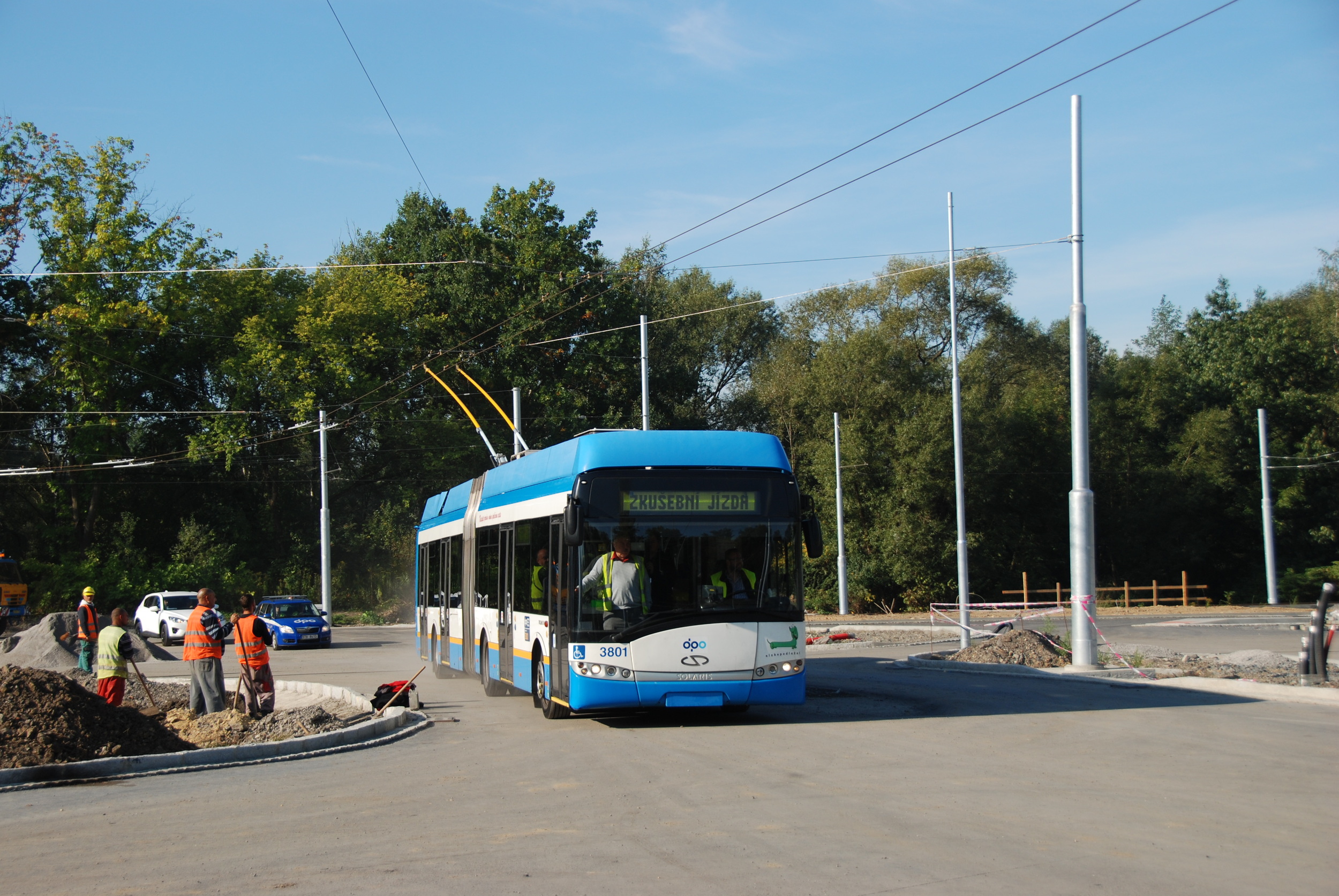 První zkušební jízda na terminál Hranečník dne 22. 9. 2015. (foto: Libor Hinčica)