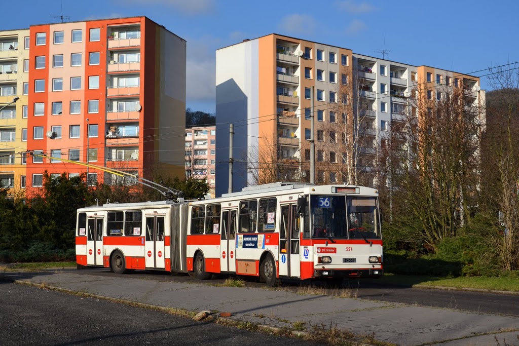 Jen dva vozy Škoda 15 Tr02/6 z nejstarší dodávky pro Ústí nad Labem se dožily roku 2016. Šlo o vozy ev. č. 521 a 524. (foto: Martin Čepický)