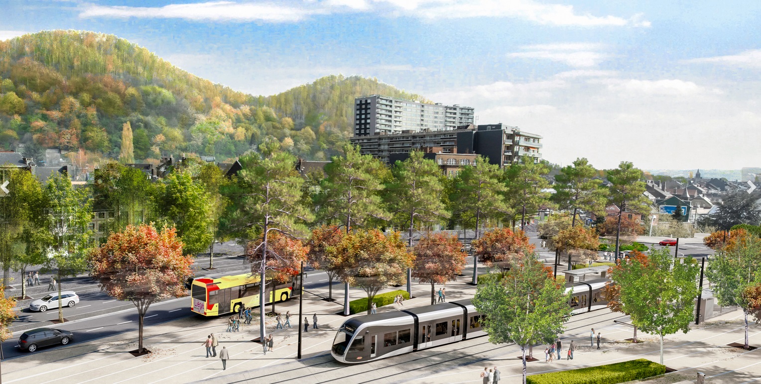 První úsek tramvaje má mít délku 11 km. Počítalo se s vozidly Alstom Citadis 405. (zdroj: www.keskistram.be)