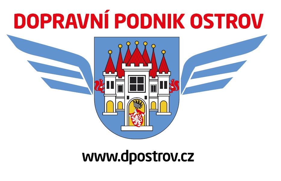 Nový znak nového dopravce MHD v Ostrově. (zdroj: www.ostrov.cz)