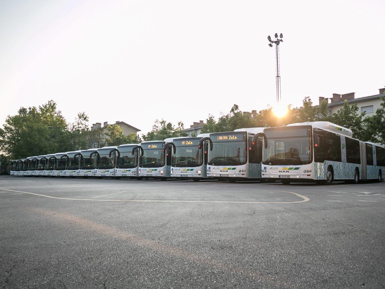 Flotila nových autobusů MAN Lion's City G CNG pro Lublaň. (foto: MAN Truck & Bus)