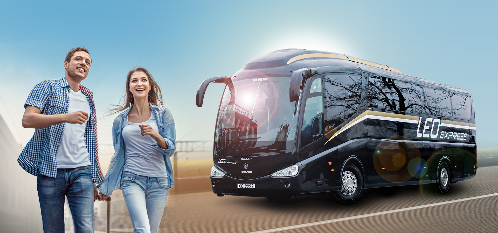 Scania Irizar na propagačním snímku provozovatele. (foto: LEO Express)