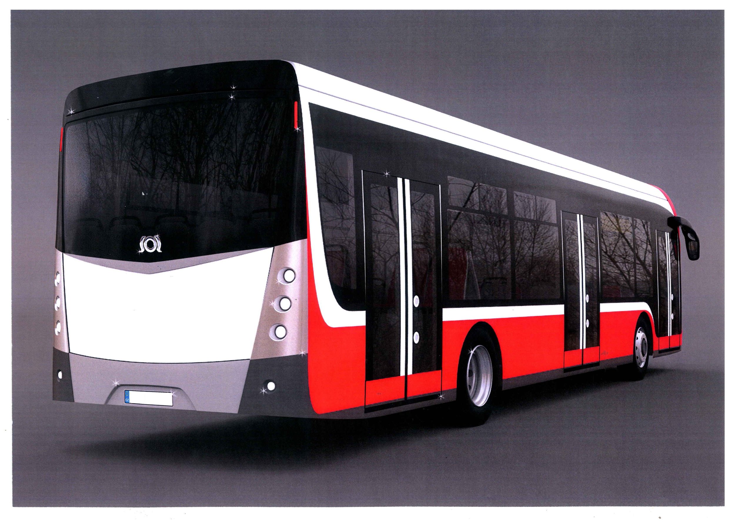 Zadní pohled na nový elektrobus. (zdroj: SOR)