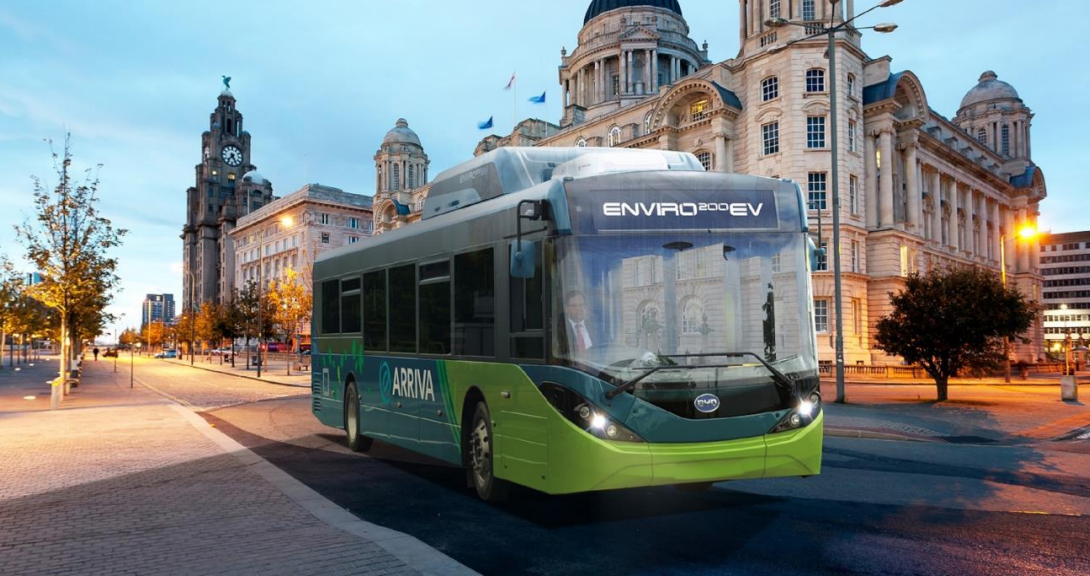 Elektrobus BYD ADL Enviro200EV pro Liverpool na vizualizaci výrobců. (zdroj: BYD)