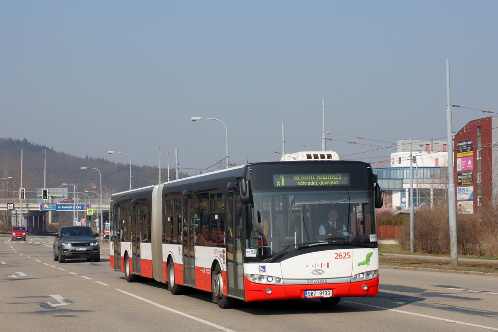 Solaris Urbino 18 brněnského DP. (ilustrační foto, autor: Adam Zemek)