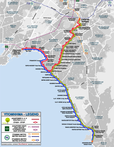 Stávající podoba sítě. (zdroj: archiv Attiko Metro S.A.)