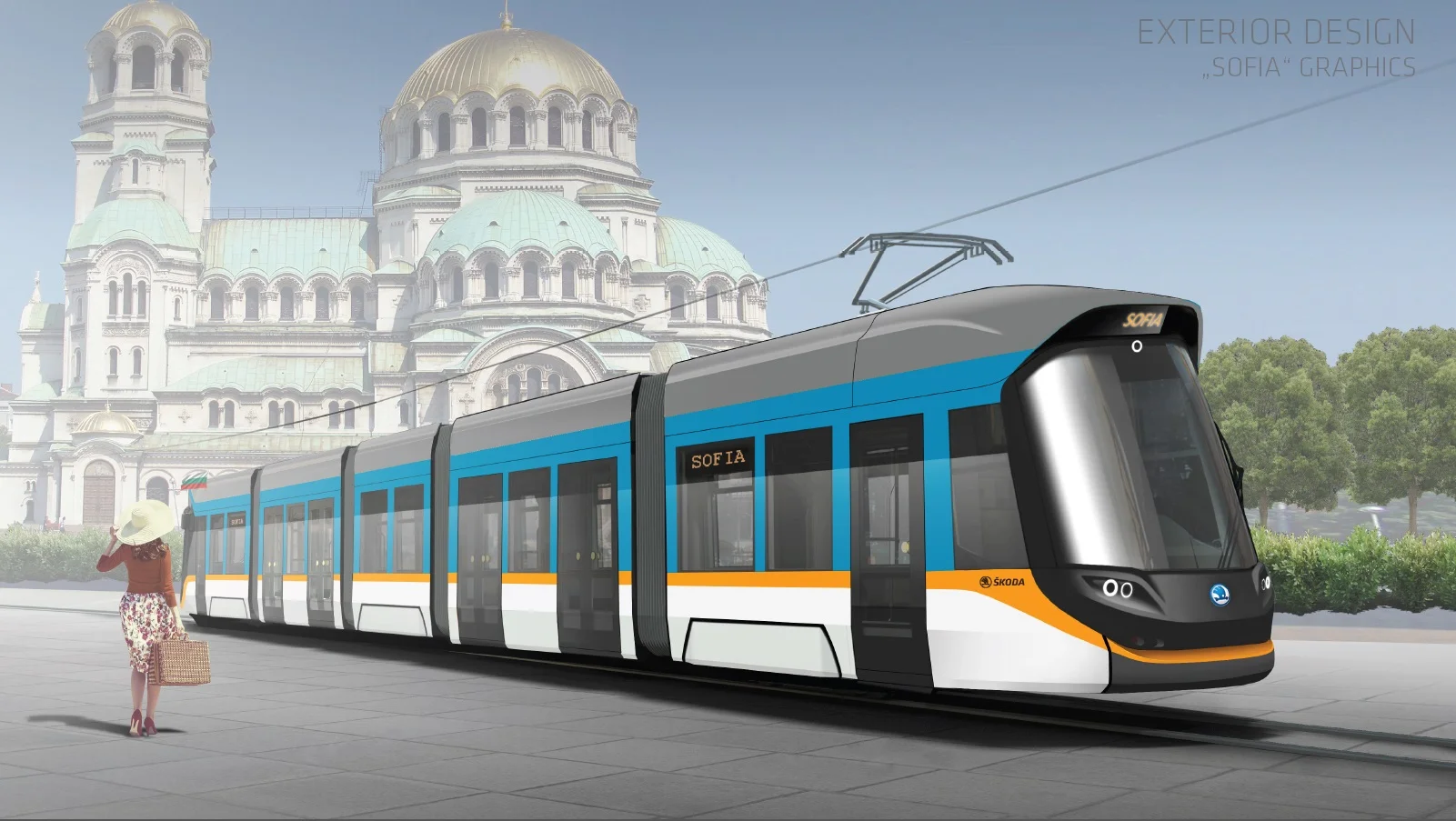 Předběžná vizualizace nového vozidla pro Sofii. (zdroj: Škoda Transportation) 