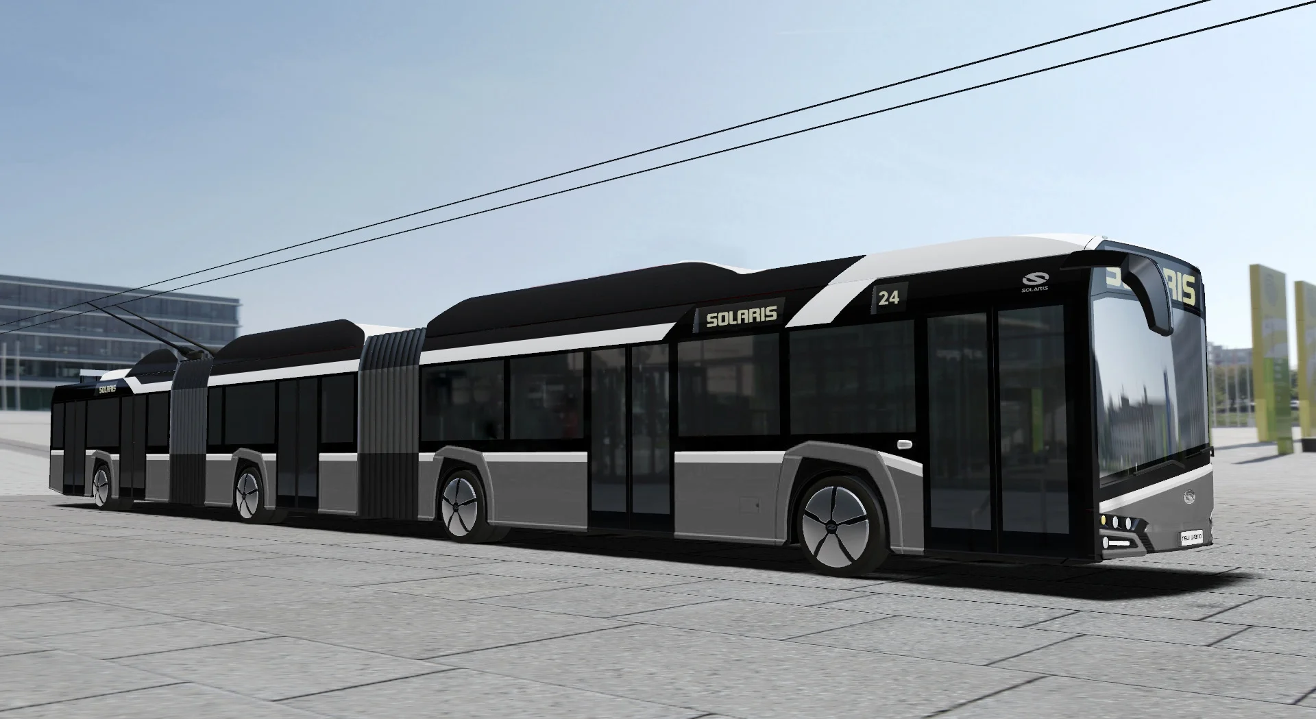 Solaris Trollino 24 na vizualizaci výrobce. (zdroj: Solaris Bus & Coach)
