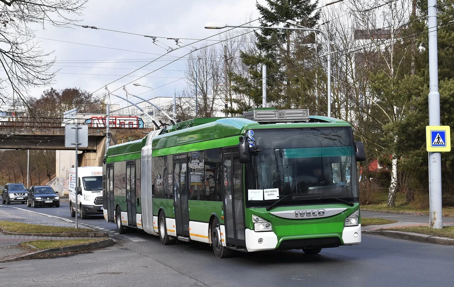 Prototyp trolejbusu Škoda 35 Tr během zkoušek v Plzni. (foto: Zdeněk Kresa)