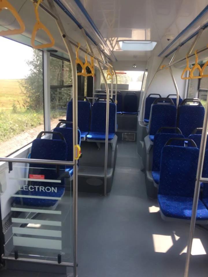 Pohled do interiéru autobusu Electron. (foto: město Užhorod)
