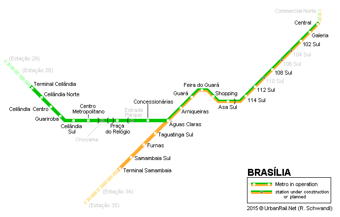 Metro v Brasílii. (autor: R. Schwandl / UrbanRail.net)