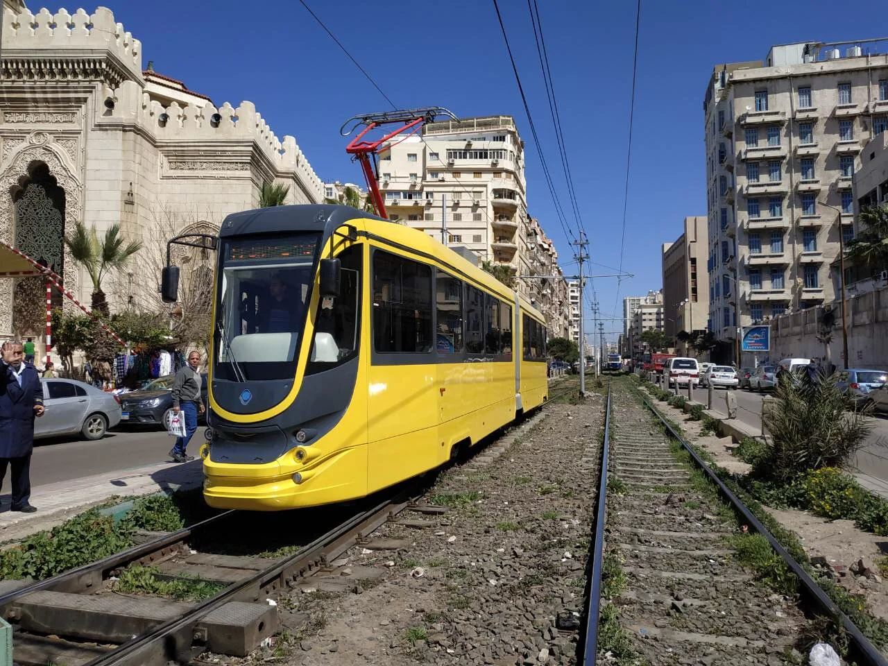Oproti zkouškám v Dněpru se nová tramvaj pyšní jiným barevným schématem. (foto: Tatra-Jug)
