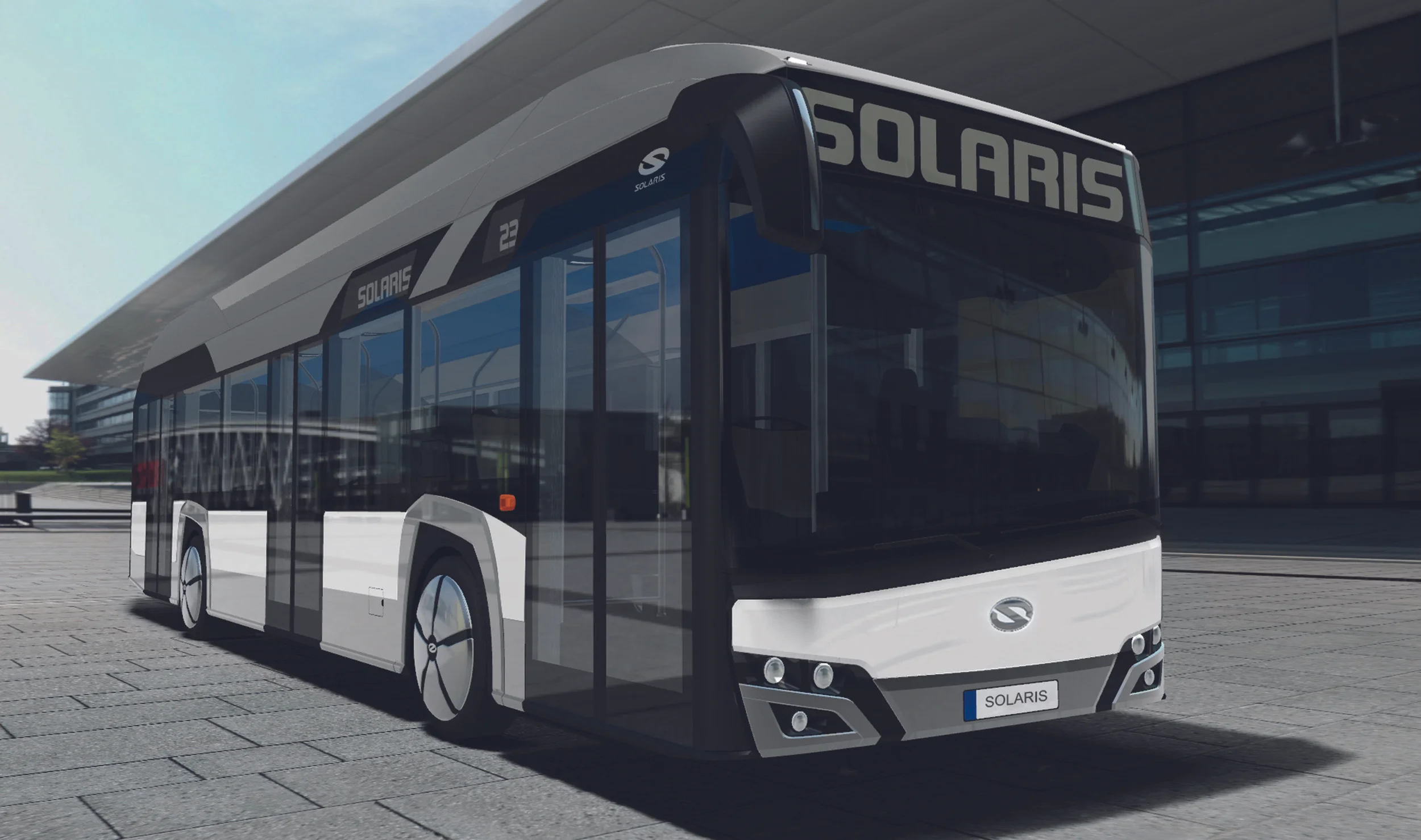 Solaris Urbino 12 Hydrogen na vizualizaci výrobce. (zdroj: Solaris Bus & Coach)