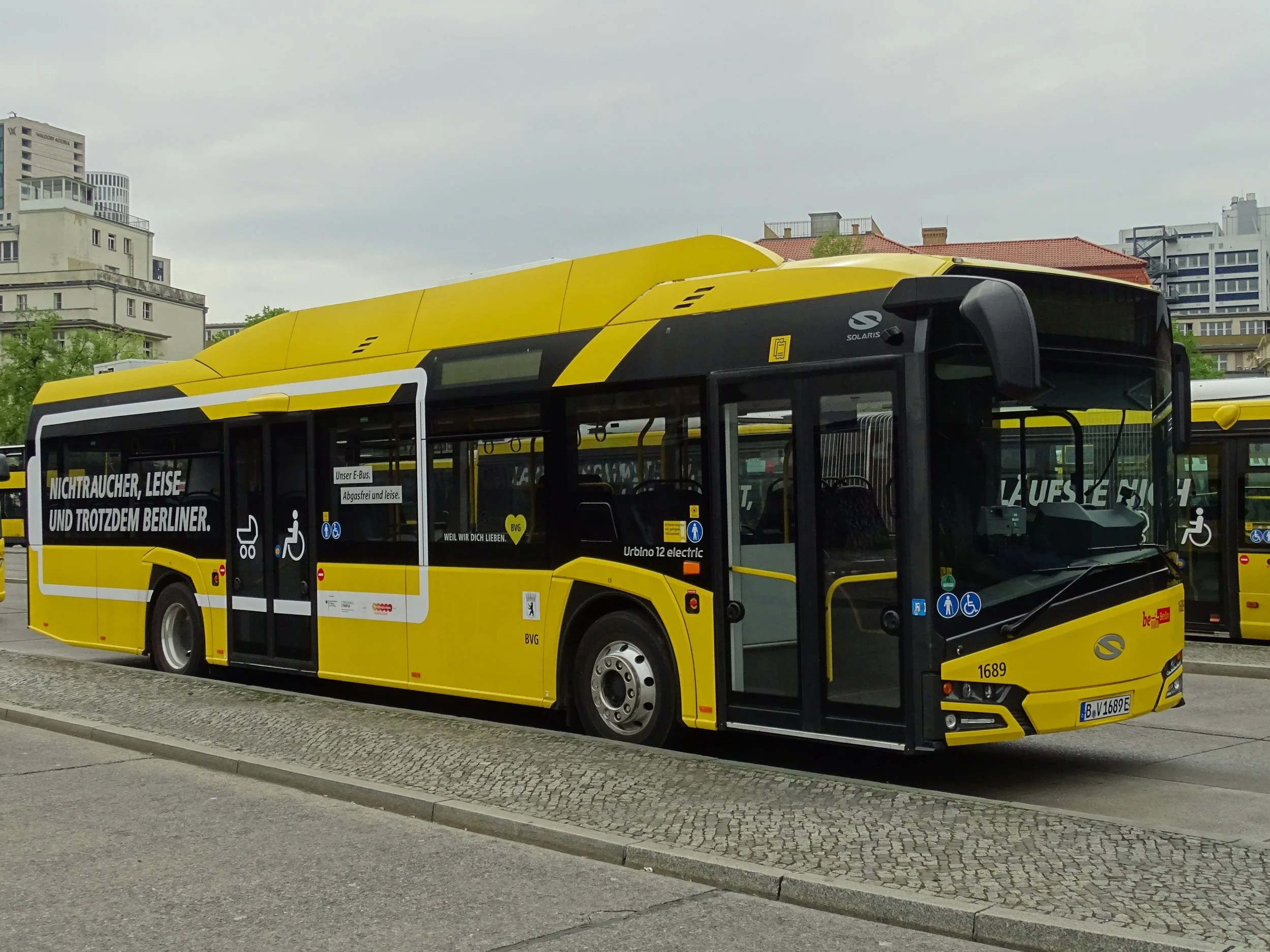 Solaris Urbino 12 electric v Berlíně. (zdroj: Wikipedia.de)
