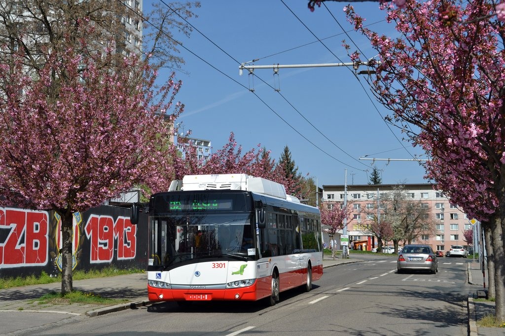 V současné době v Brně slouží 10 parciálních trolejbusů Škoda 26 Tr. (foto: Jiří Černý)