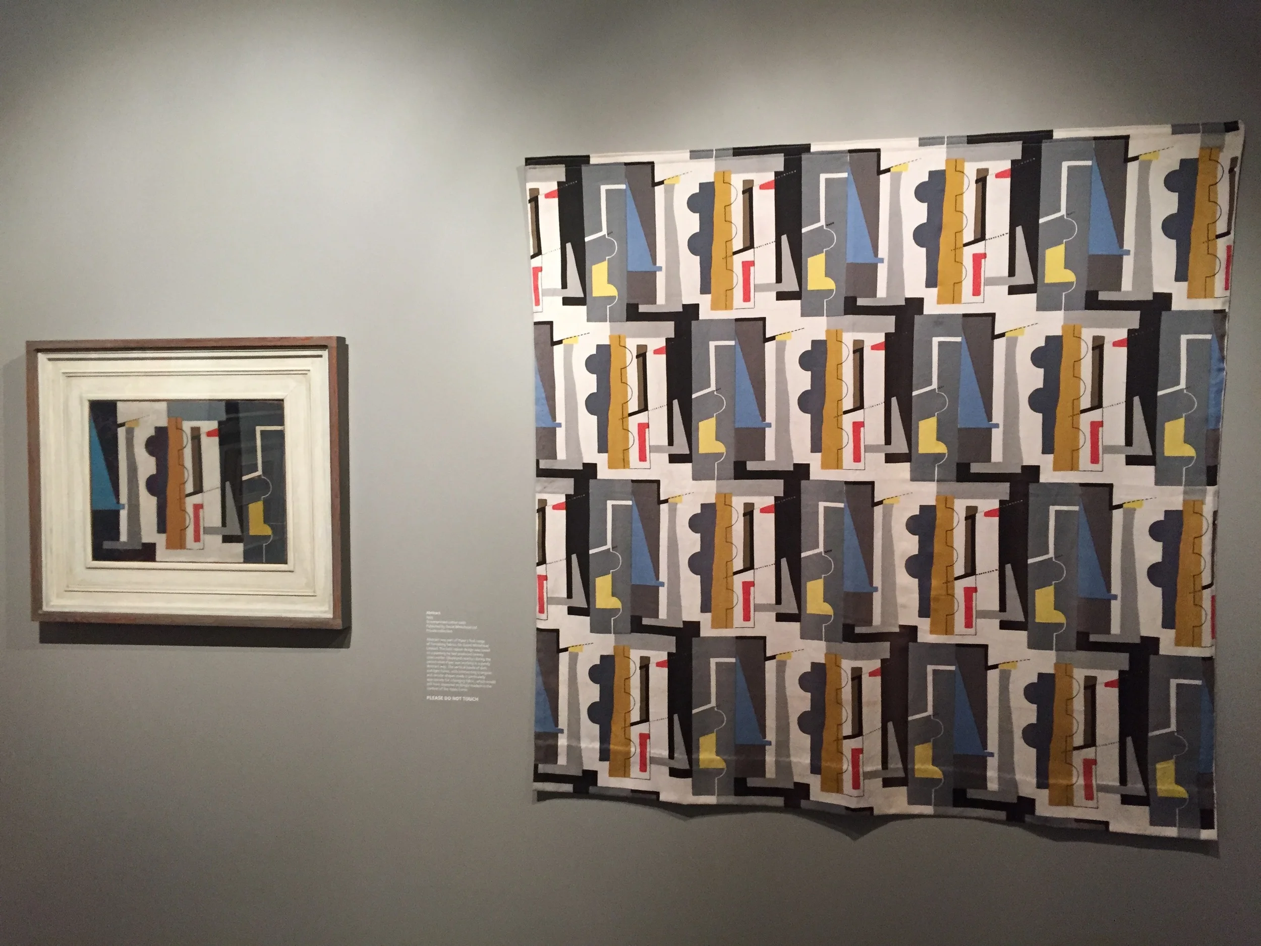 John Piper at Pallant House - on the left 1935, on the right 1955.